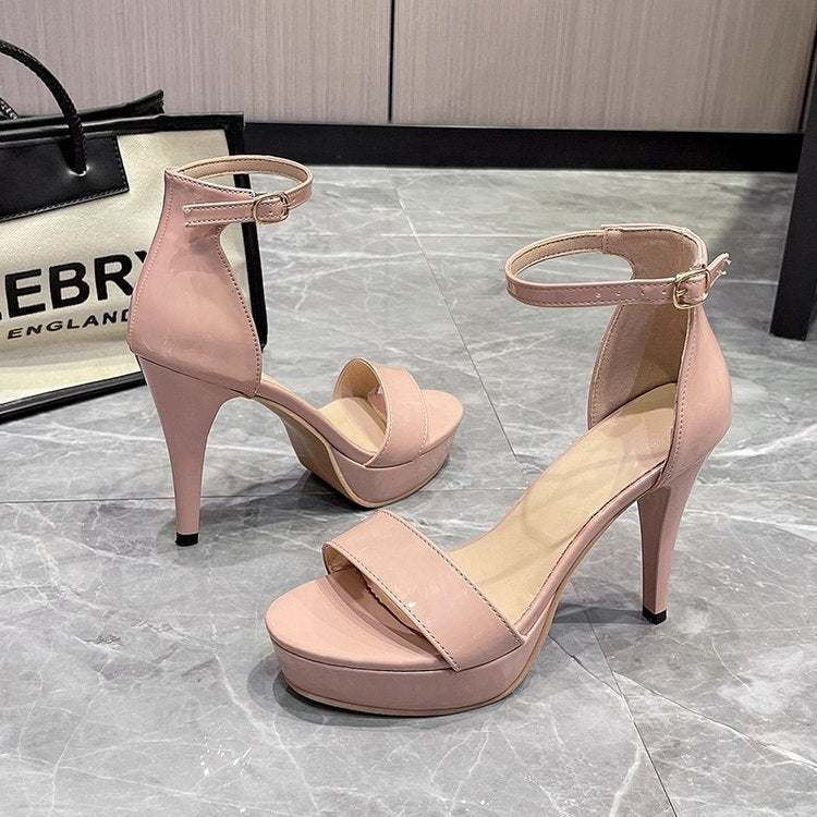 Riemchen-Sandalen mit Chunky-Heel