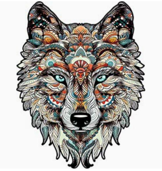 Holzpuzzle Wolf – Irreguläres Design