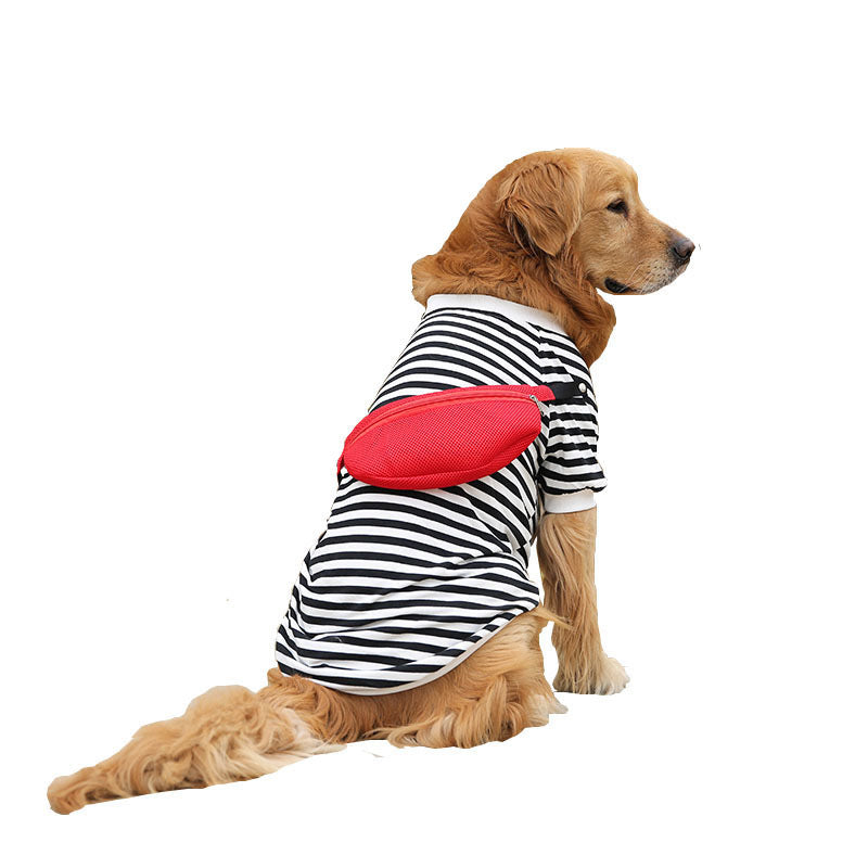 Schwarzes und weisses Streifen-Overall für Hunde | LuxeStyle