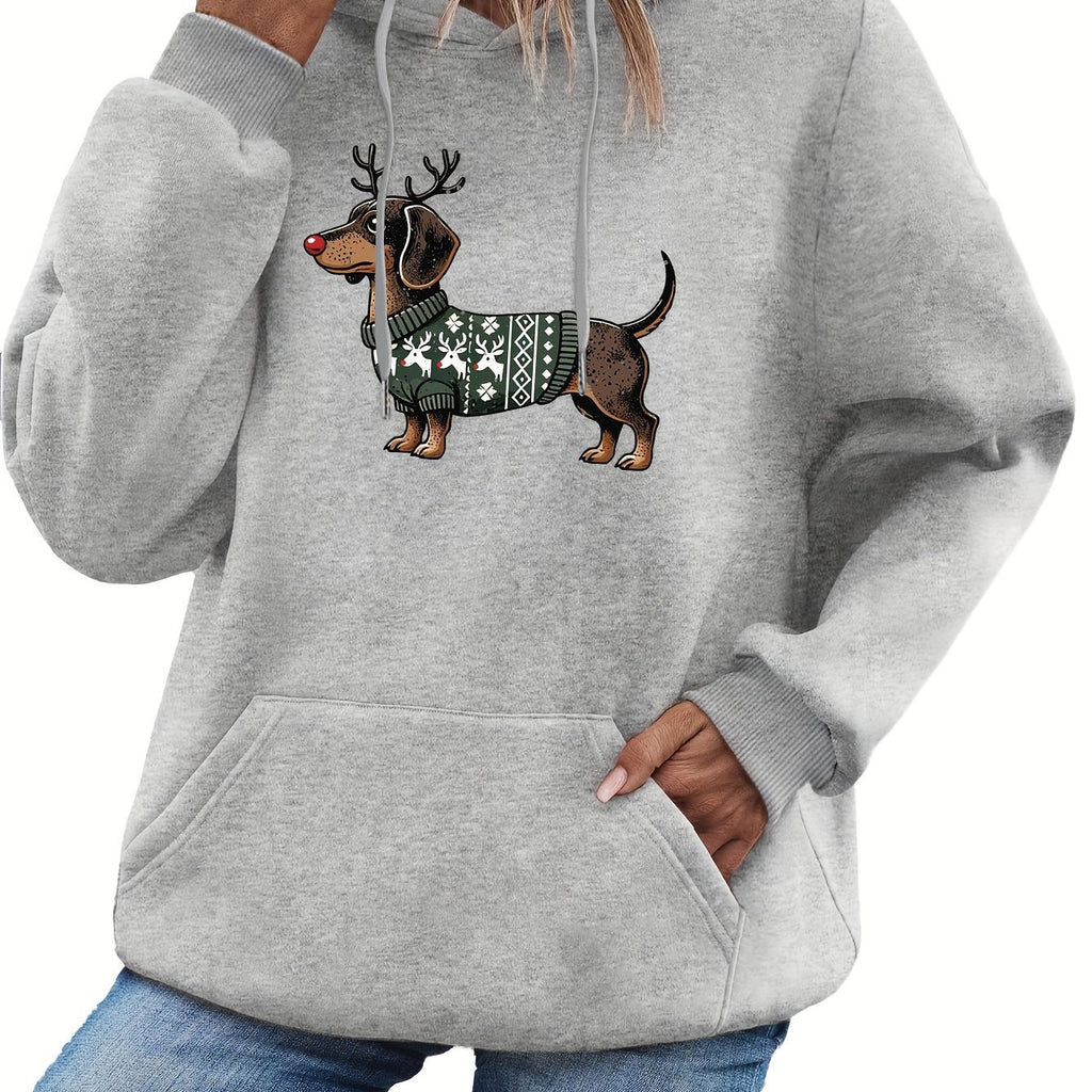 Kapuzenpullover mit überschnittenen Ärmeln | LuxeStyle
