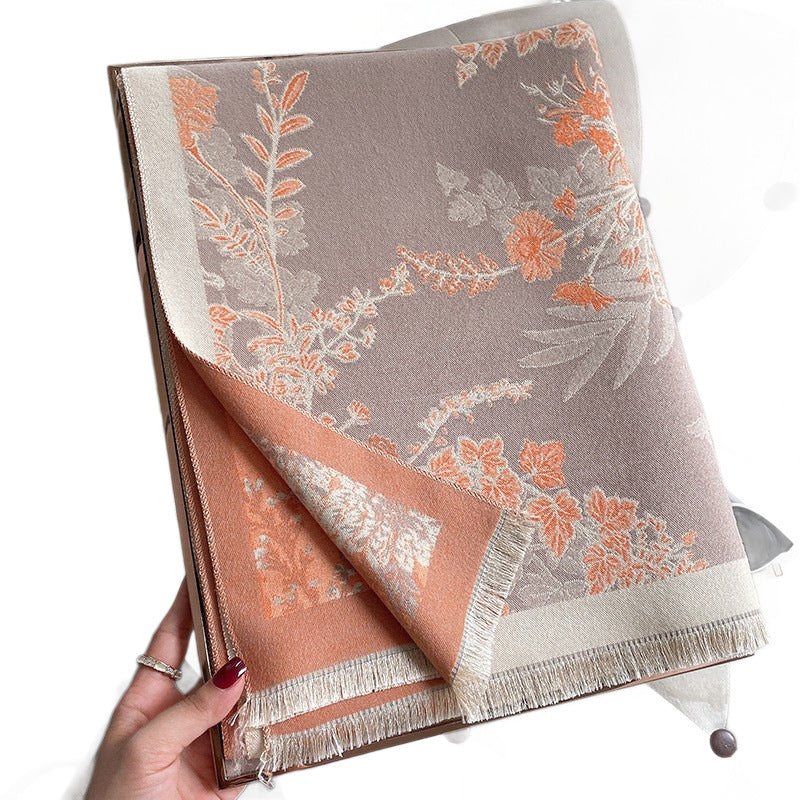 Floral-Tassel-Schal aus Baumwolle – Bild 5 | LuxeStyle