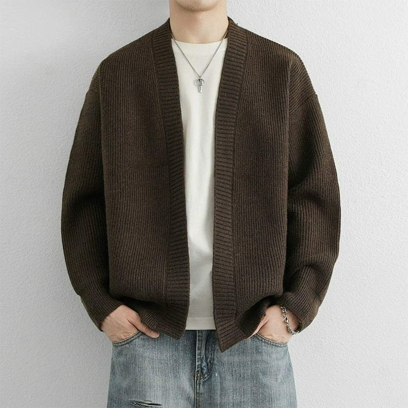 Retro-Style Weit Geschnitten Casual Chic Cardigan