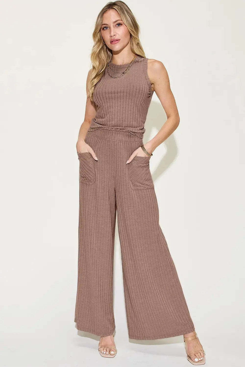 Elegantes 2-teiliges Set: Weste & weite Hose