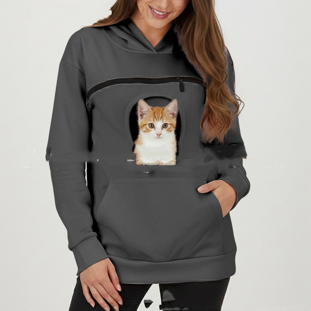 Unisex Hoodie mit Haustiertasche