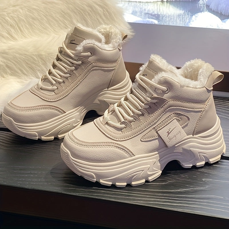Gefütterte High-Top Baumwollschuhe für Damen