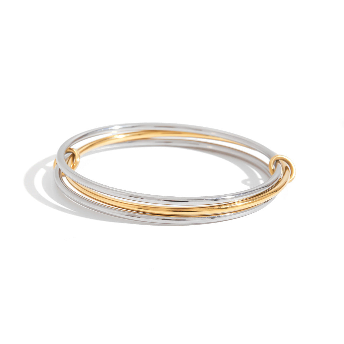 Vergoldetes Edelstahl-Armreif-Set | LuxeStyle