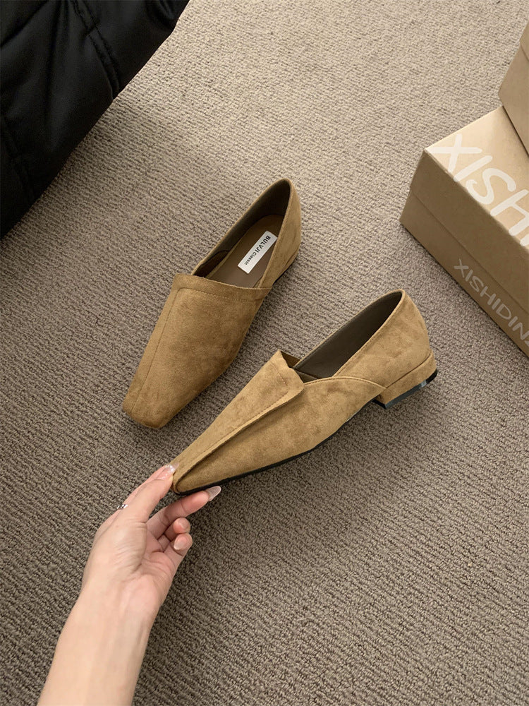 Retro-Mules aus Wildlederimitat mit eckiger Spitze – Bild 2 | LuxeStyle