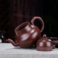 Yixing Teekanne aus Purpursand, handbemalt | LuxeStyle