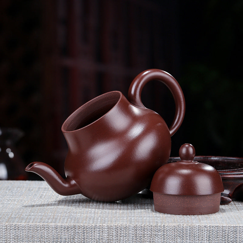Yixing Teekanne aus Purpursand, handbemalt | LuxeStyle