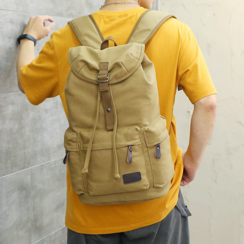 Canvas Rucksack Retro, 30×47×15 cm, 20-35 L – Bild 6 | LuxeStyle
