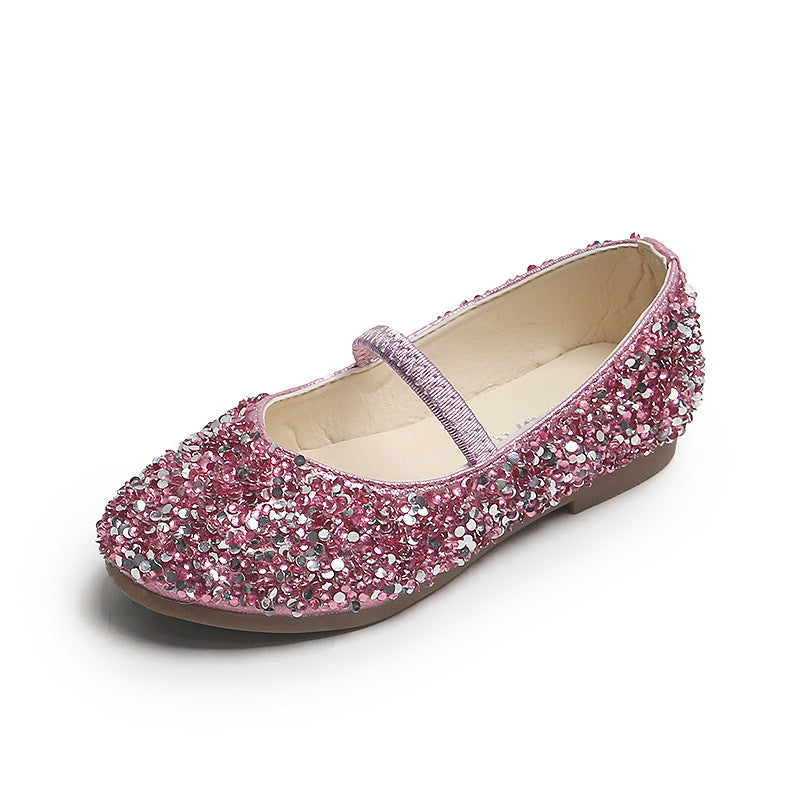 Mädchen-Pumps mit Glitzer und weicher Sohle