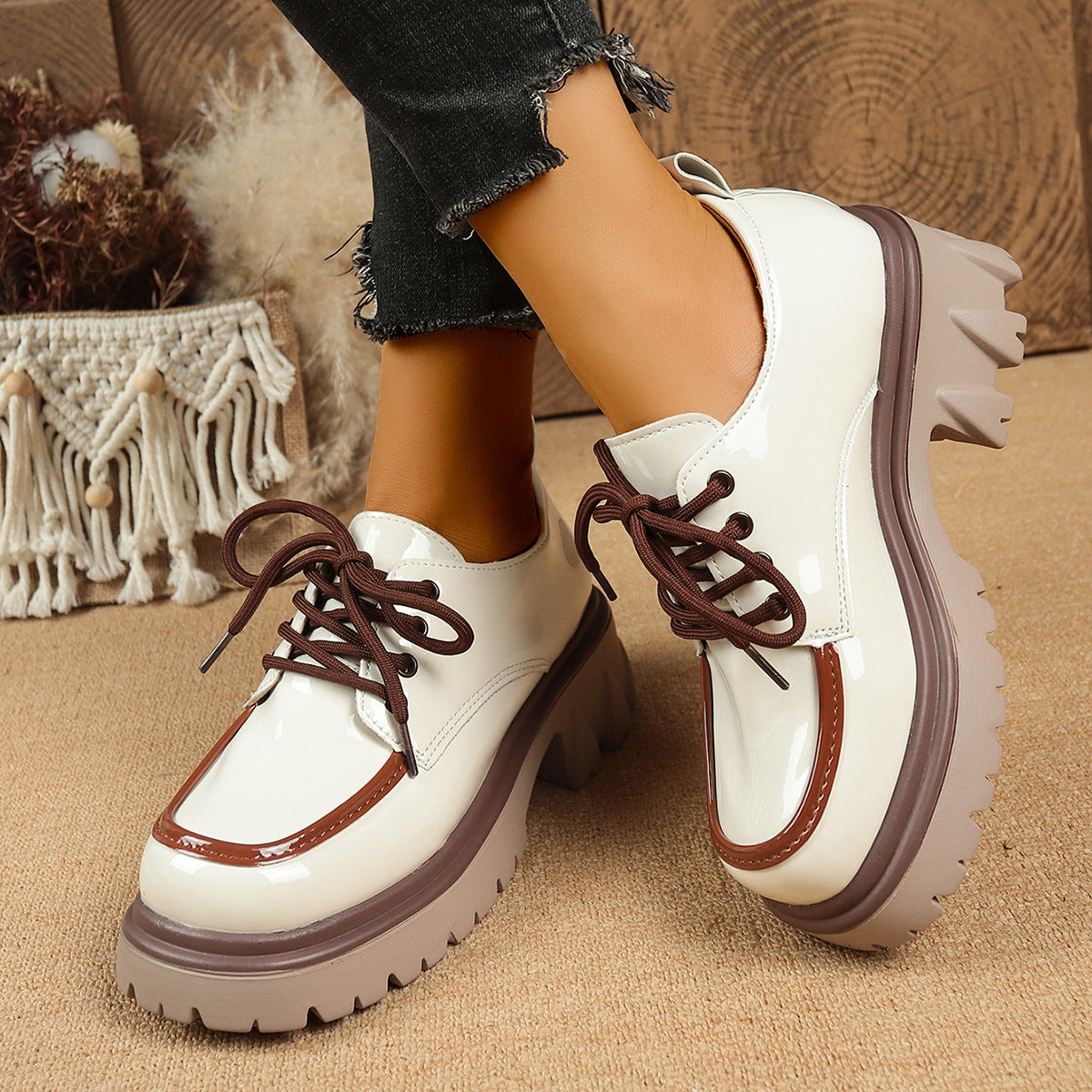 Vintage Schnürschuhe mit Absatz