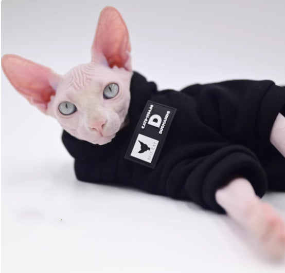 Fleece-gefütterter Winterpullover für Katzen – Bild 3 | LuxeStyle