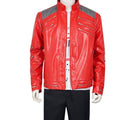 Rote Lederjacke für Herren