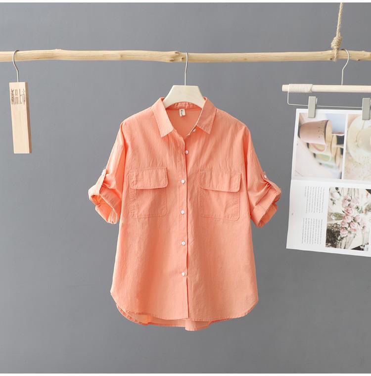 Elegante Bluse mit festem Farbton – Bild 3 | LuxeStyle