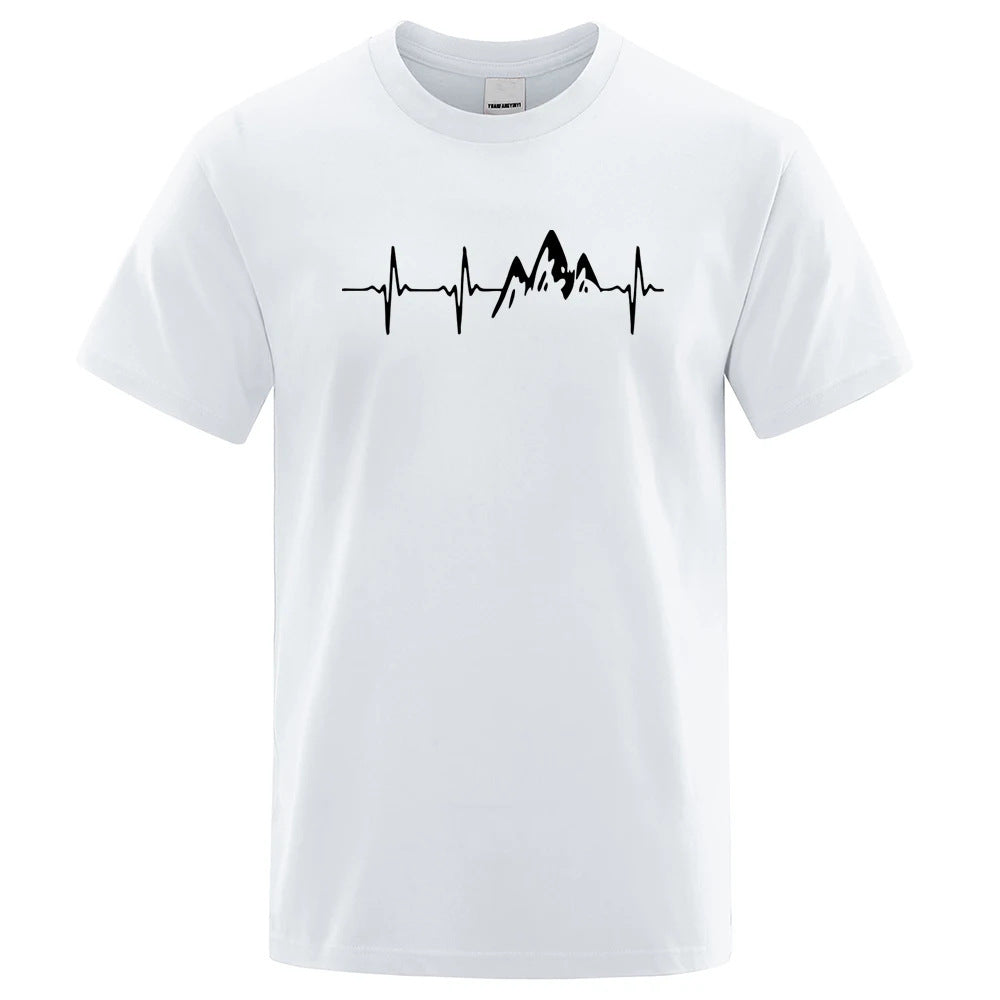 Mountain EKG Kurzarm-Shirt für Paare