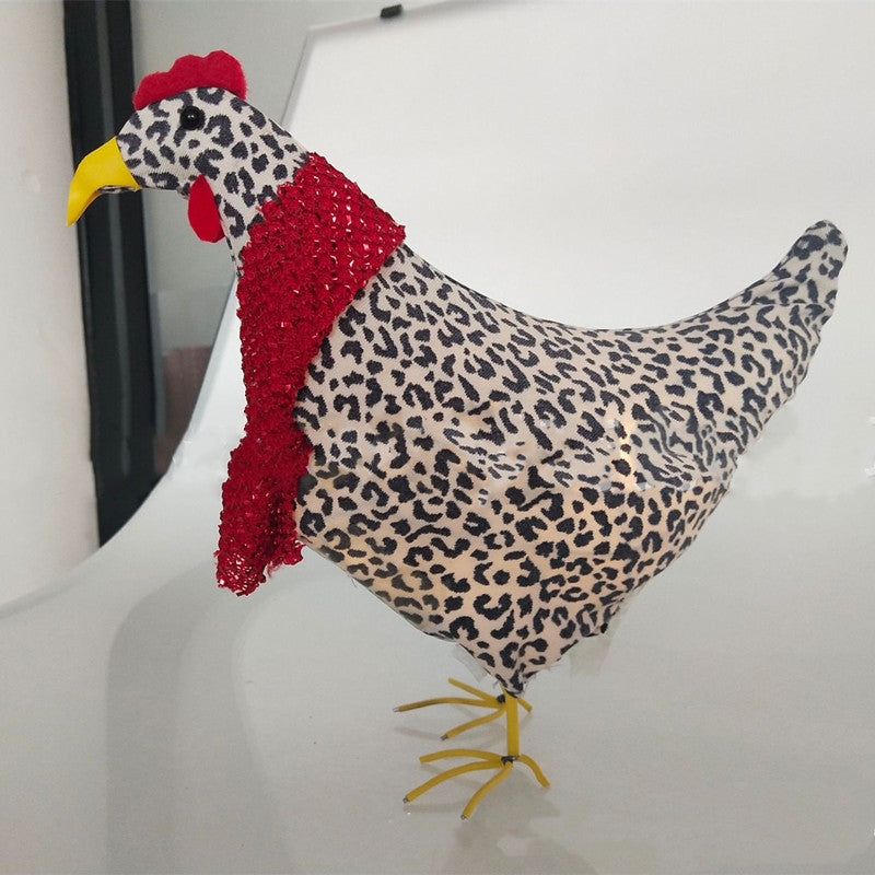 Huhn mit Schal Weihnachtsdeko
