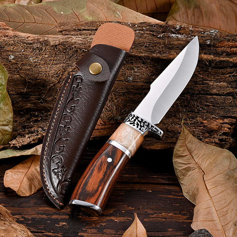 Outdoor-Messer mit Ahorn-Harz-Griff