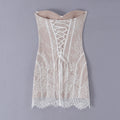 Schlauchhalter-Spitzenkleid Damen