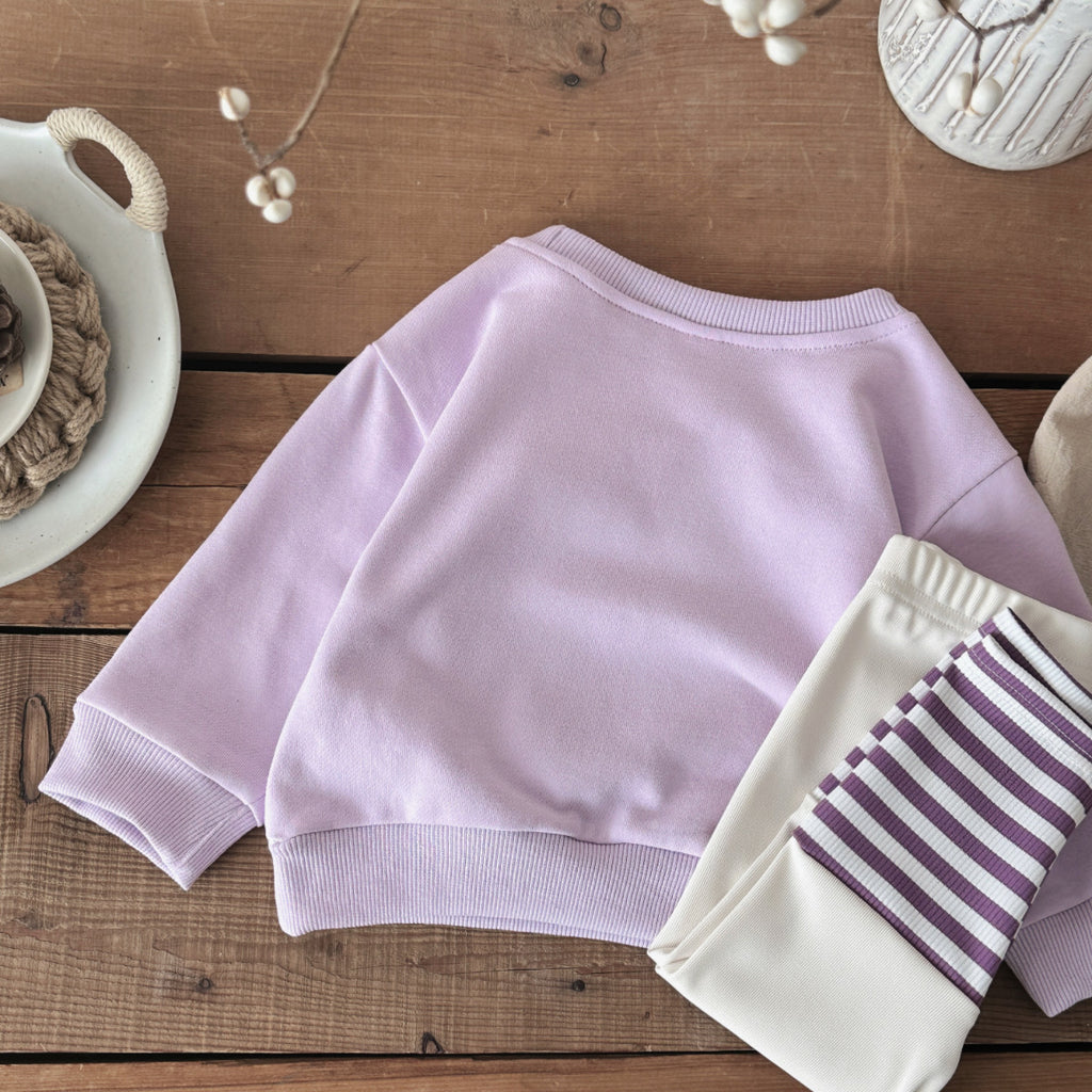 Baby-Set mit Blumen-Kapuzenpullover und Hose