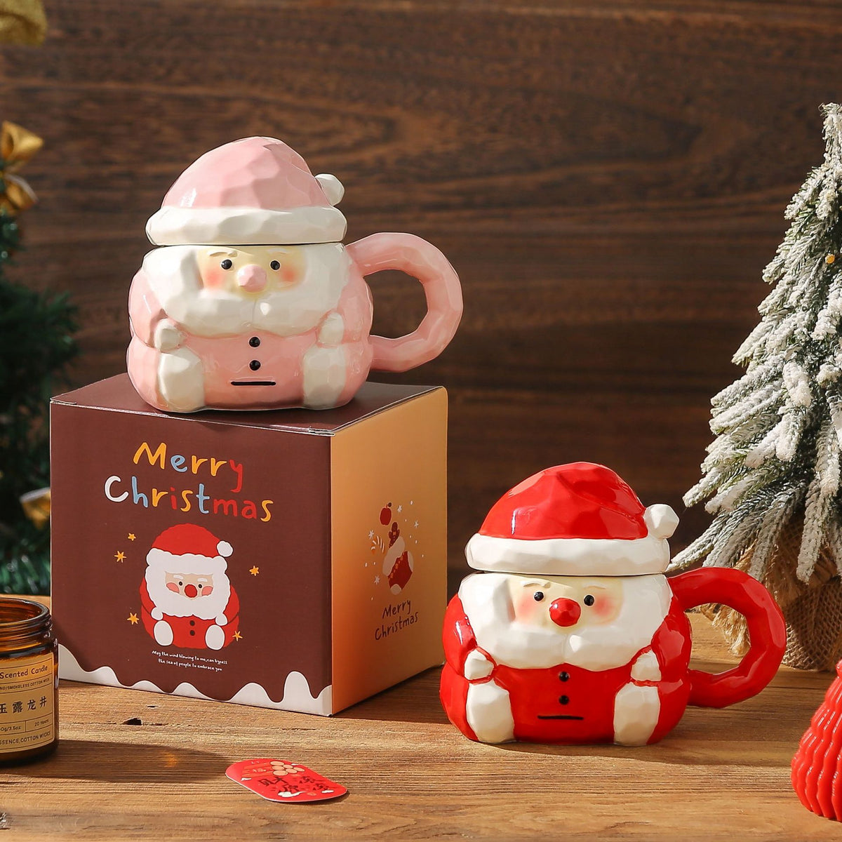Keramische Tasse mit Weihnachtsmann‑Deckel – Bild 7 | LuxeStyle