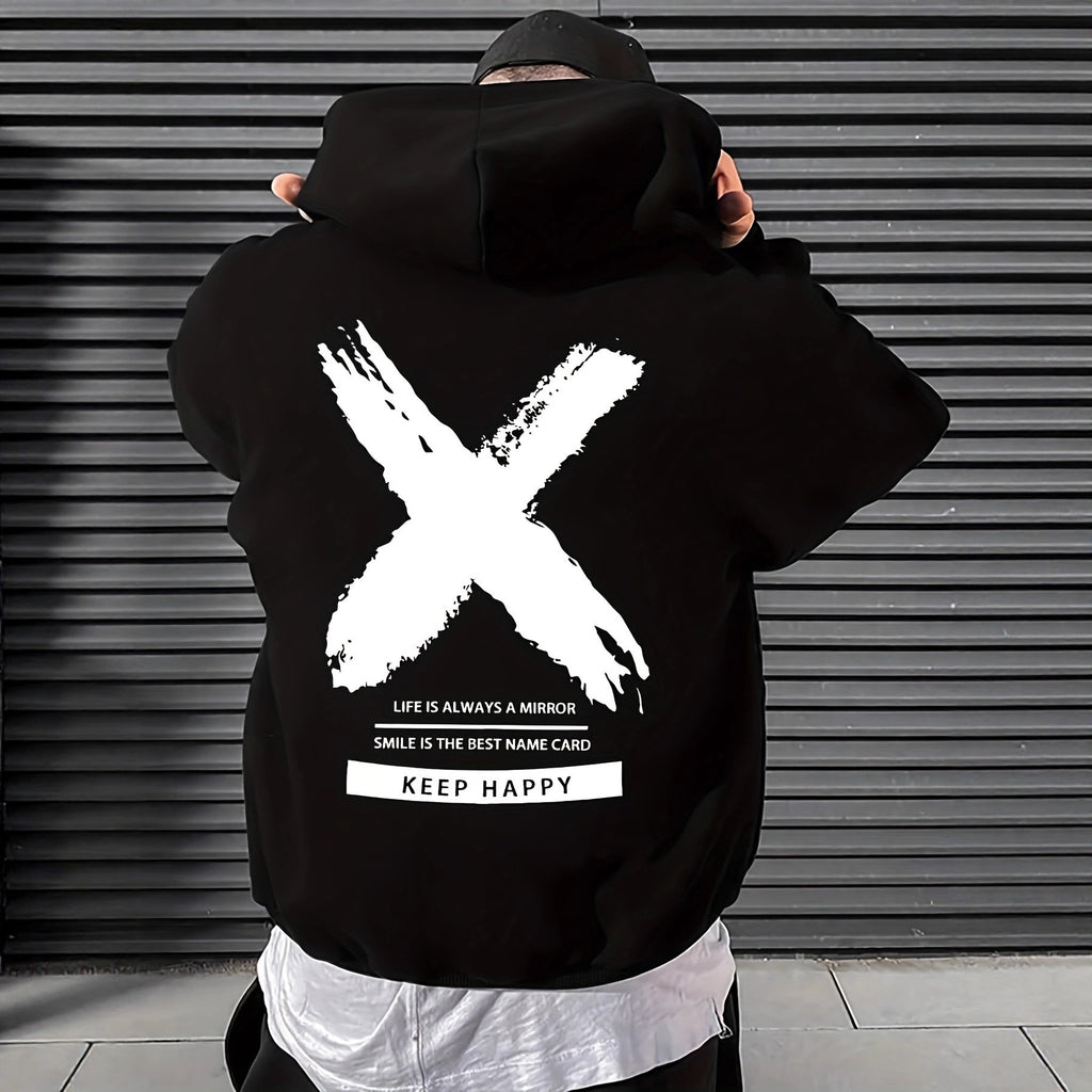 Herren Hoodie mit Letter-Print