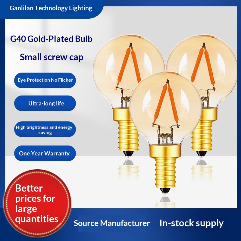 G40 Gold LED Edison Glühbirne 1W | LuxeStyle