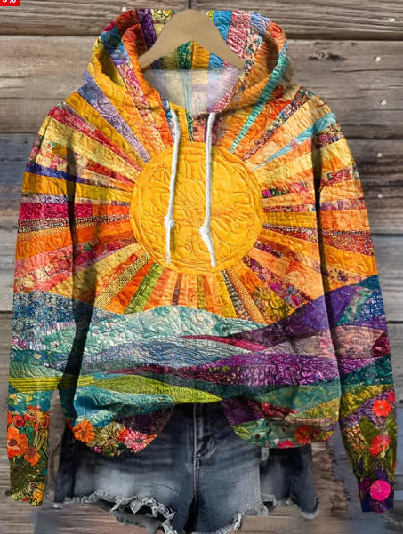 Damen Pullover Sweatshirt mit Print