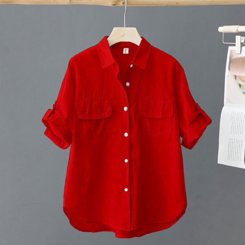Elegante Bluse mit festem Farbton – Bild 1 | LuxeStyle