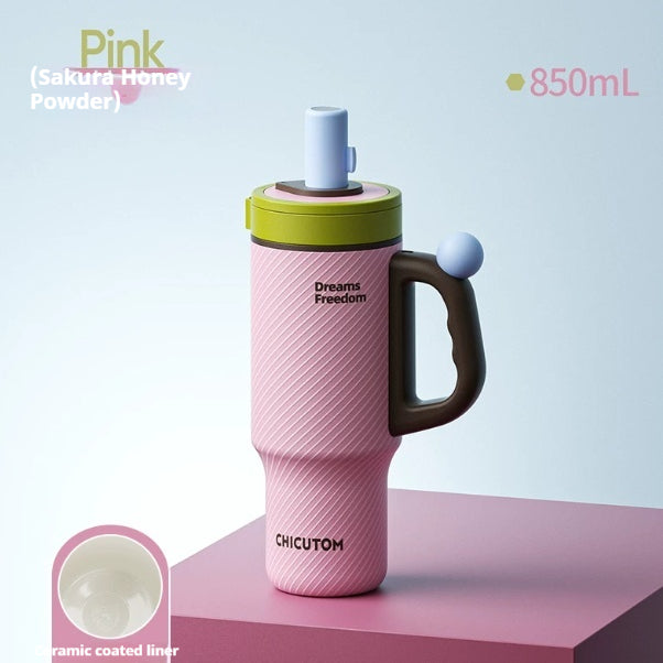 Isolierbecher mit Keramikbeschichtung und Strohhalm – Bild 11 | LuxeStyle
