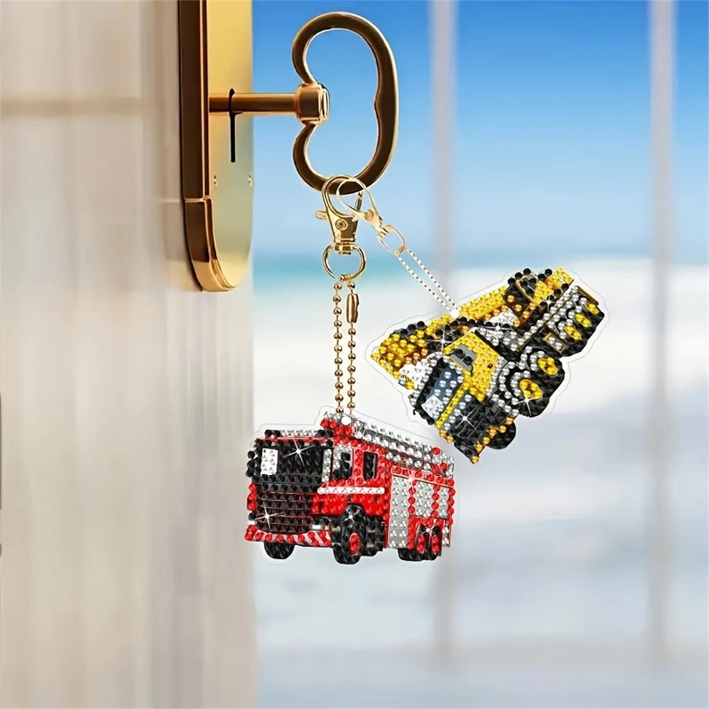 Dekorative Schlüsselanhänger mit Diamant-Muster