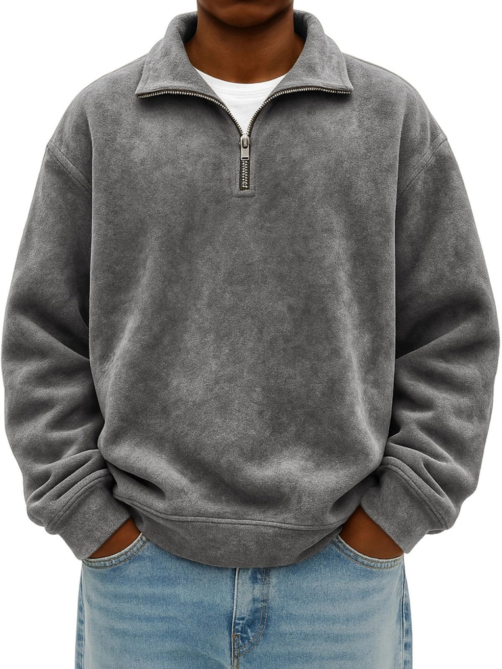 Herren Sweatshirt mit Stehkragen
