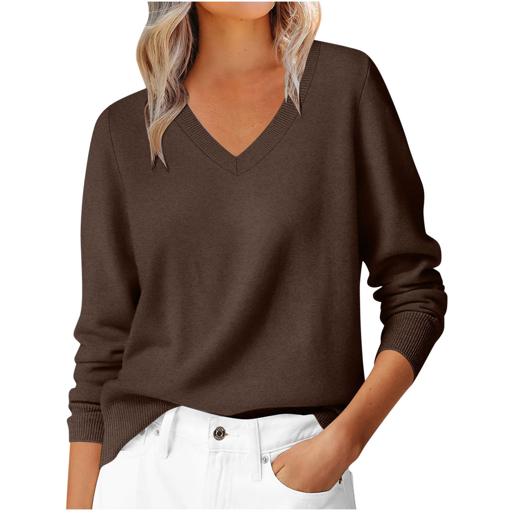 Vielseitiger V-Pullover für Herbst & Winter