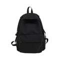 Einfarbiger Nylon-Rucksack mit 3‑D‑Tasche | LuxeStyle