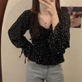 Schwarzes Blouson mit Polkadots – Bild 6 | LuxeStyle