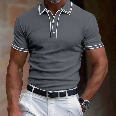 Herren Kurzarm Polo-Shirt – Bild 4 | LuxeStyle