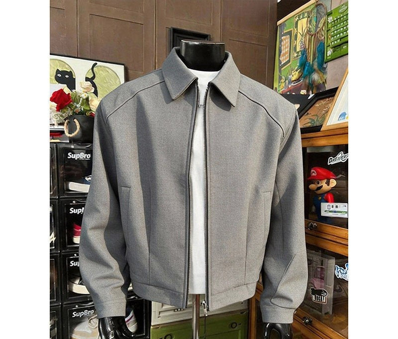 Schultergepolsterte Cropped Jacke
