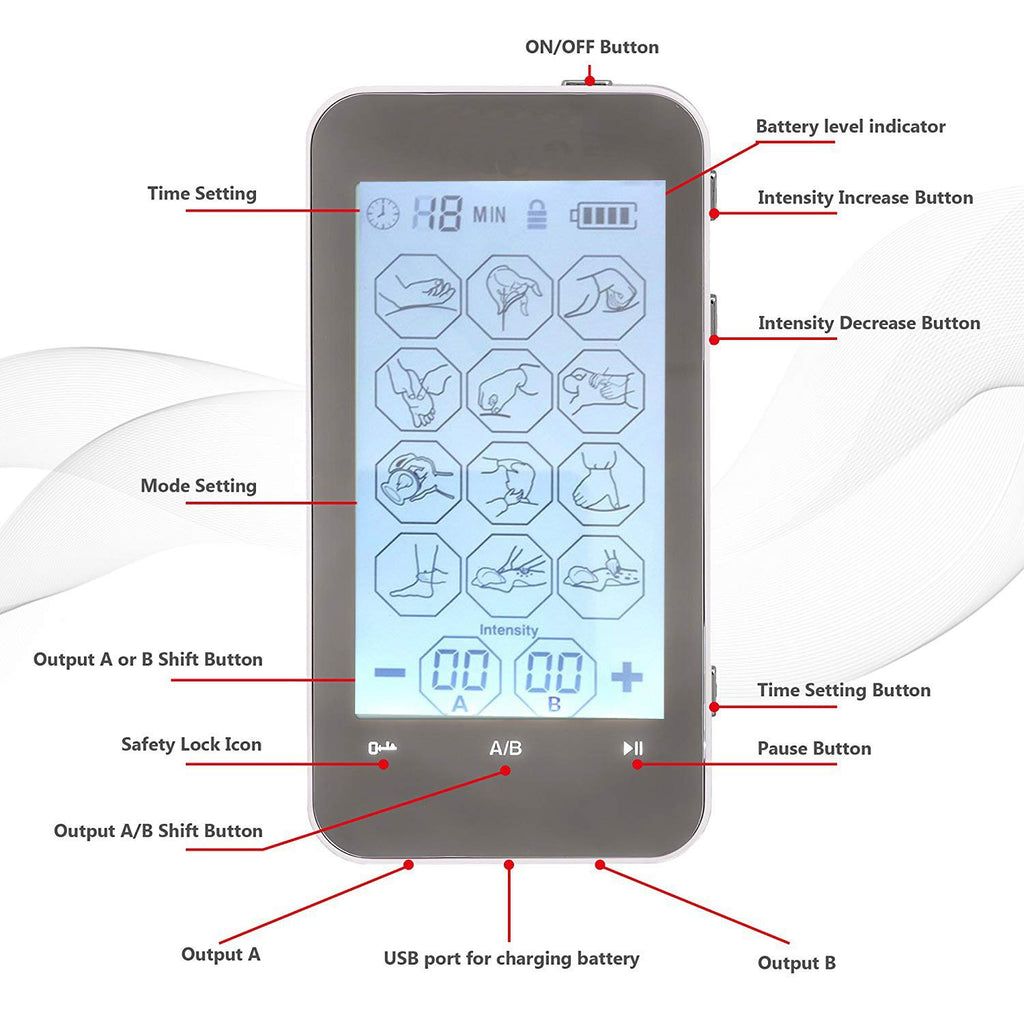 Digitales Meridian-Massagegerät mit Farb-Touchscreen