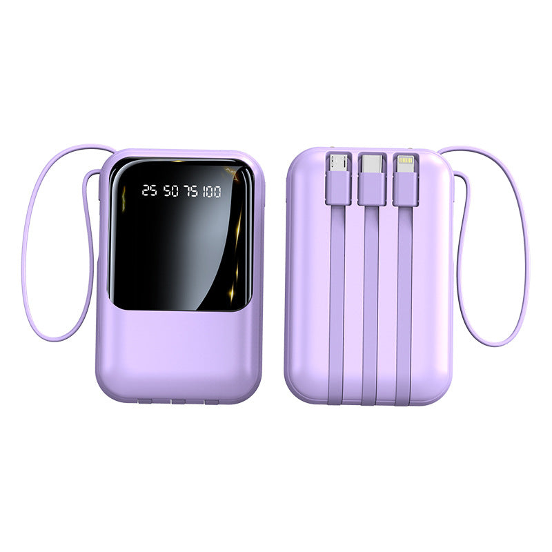Kompakte Powerbank mit Schnellladekabel