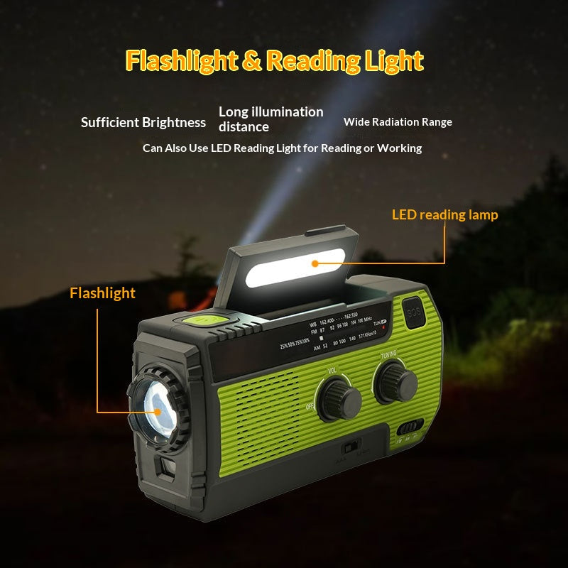 Notfallradio mit Solar- und Handkurbel