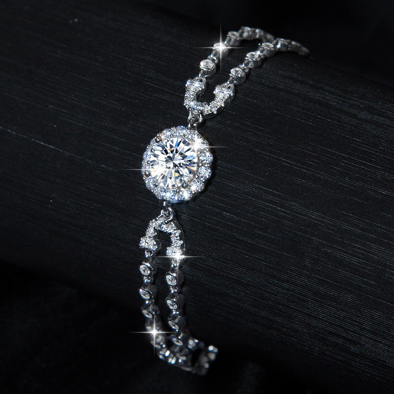 Silberarmband mit Moissanit-Besatz – Bild 2 | LuxeStyle