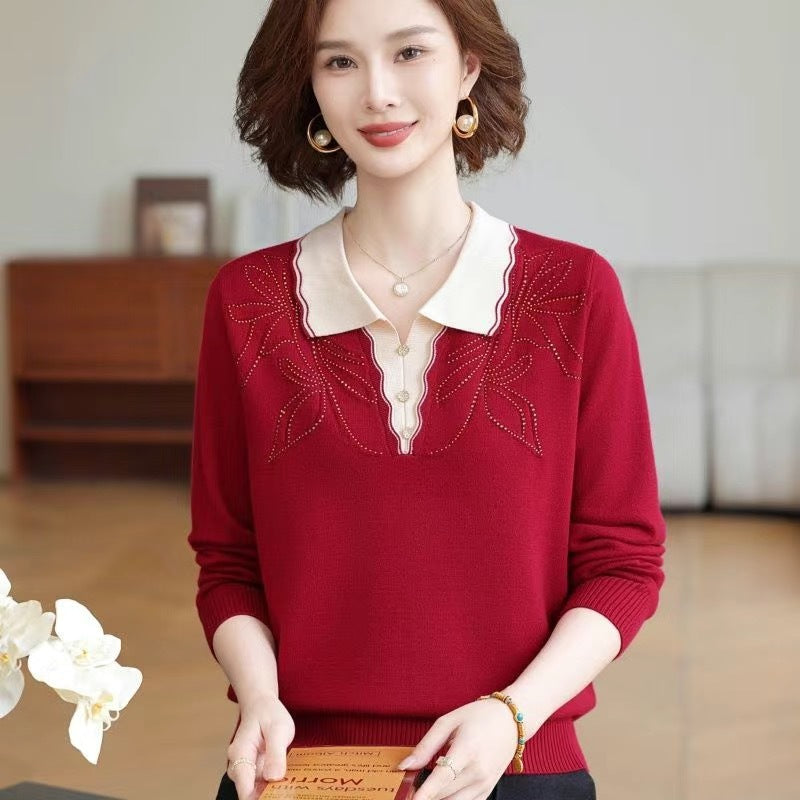 Geometrisches Pullover-Sweater