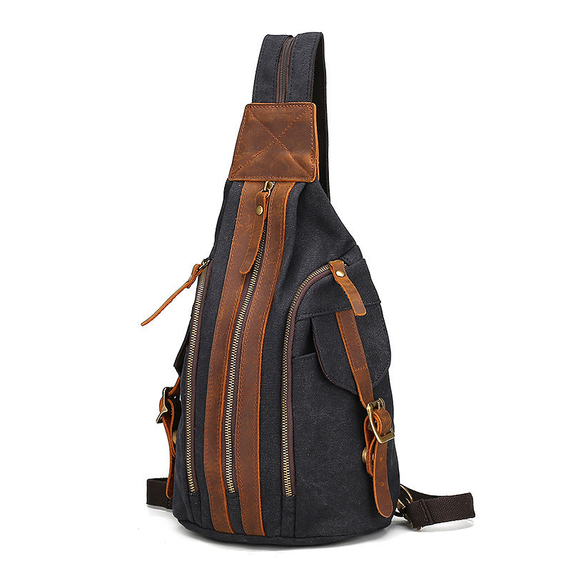 Retro Brusttasche aus Canvas – Bild 3 | LuxeStyle