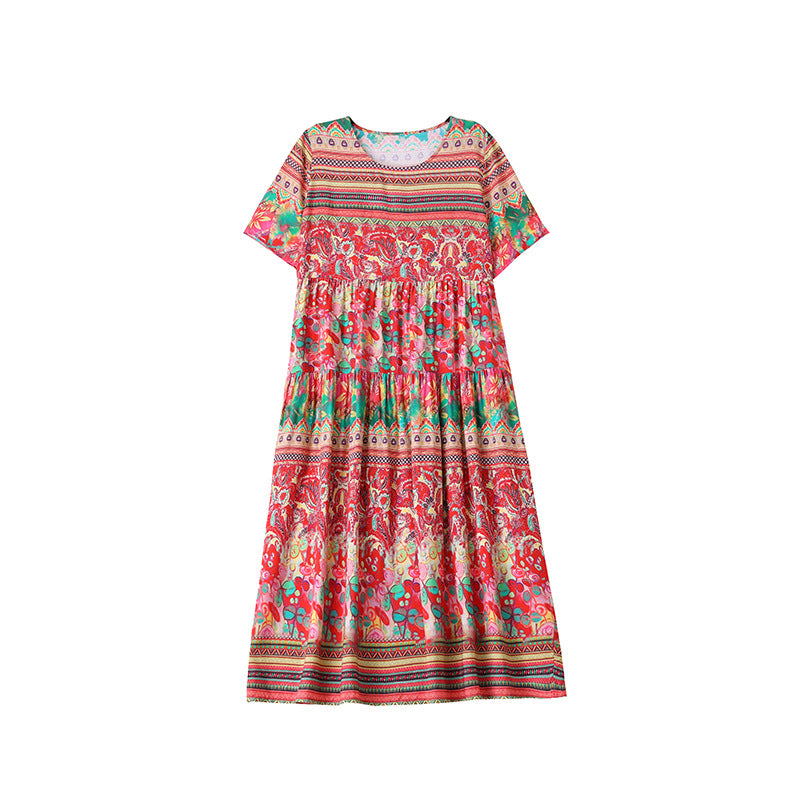 Figurbetontes Vintage Maxikleid im Ethno-Stil – Bild 2 | LuxeStyle