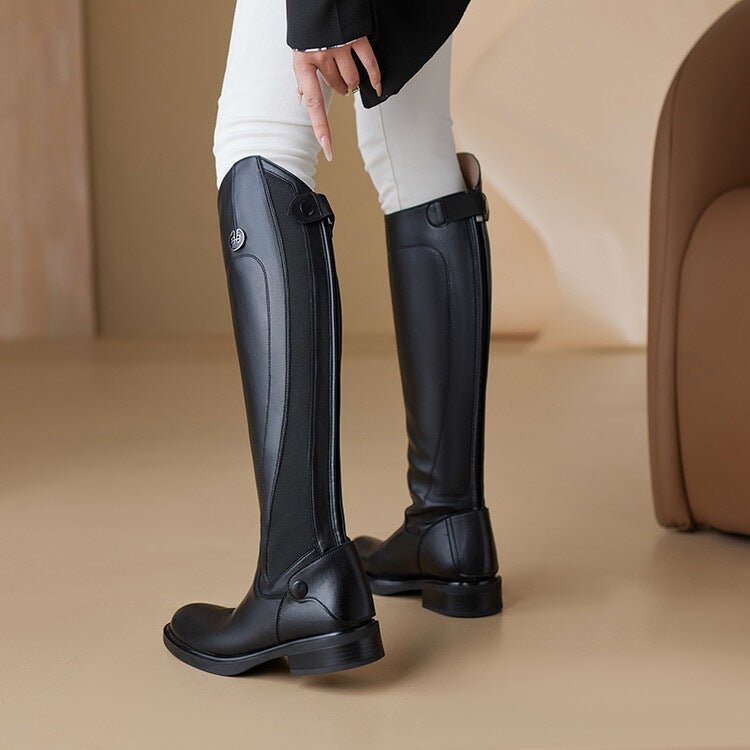Damen Stiefel mit hohem Chunky-Absatz