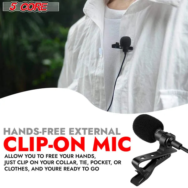 Profi-Omnidirektional-Mikrofon 3,5 mm Clip-on