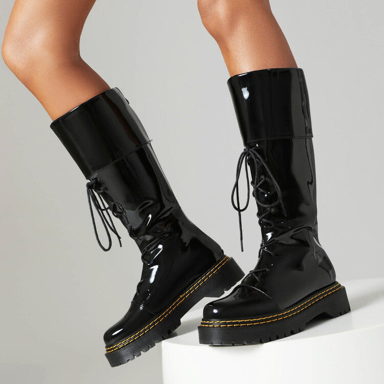 High-Heel Overknee-Stiefel zum Schnüren – Bild 3 | LuxeStyle