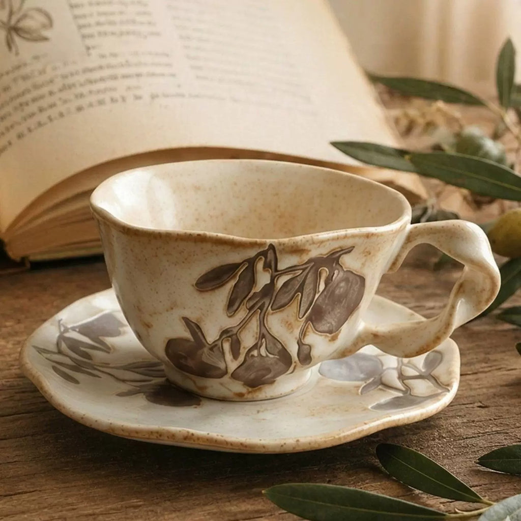 Keramikkaffee-Tasse & Untertasse Set – Bild 5 | LuxeStyle