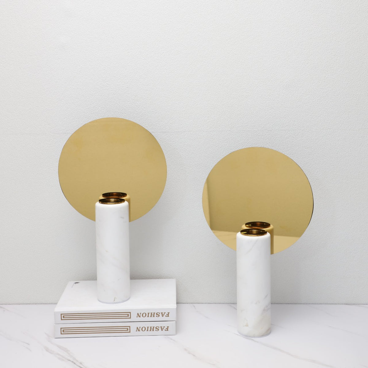 Eleganter Kerzenhalter Gold-Marmor – Bild 4 | LuxeStyle