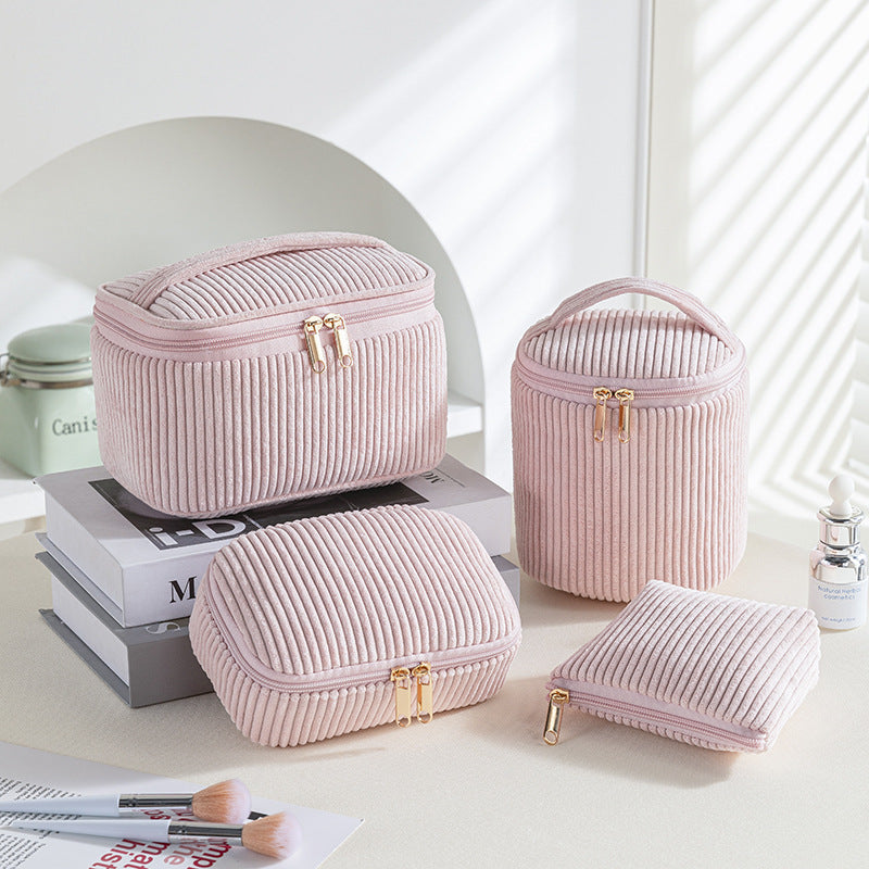 Flanell-Make-up-Taschen-Set, 4-teilig – Bild 7 | LuxeStyle